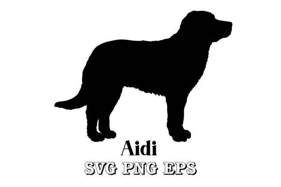 Aidi Dog Silhouette Breeds Vector