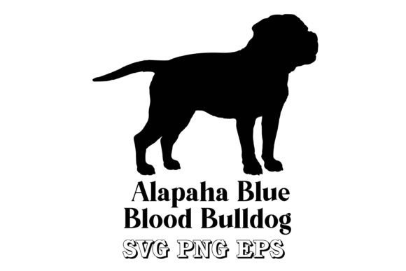 Alapaha Blue Blood Bulldog Dog Vector