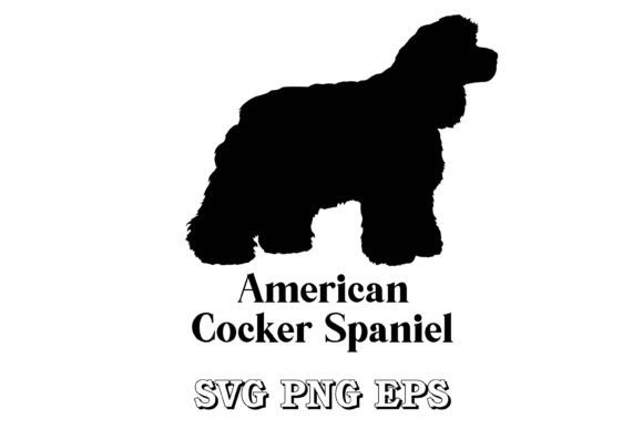 American Cocker Spaniel Dog Silhouette
