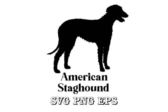 American Staghound Dog Silhouette Breed