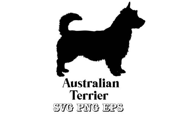 Australian Terrier Dog Silhouette Vector