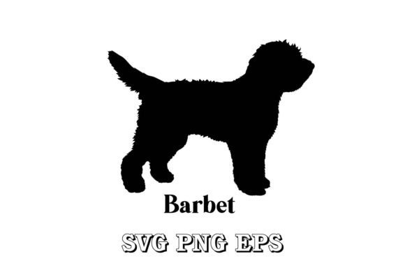 Barbet Dog Silhouette Logo Vector