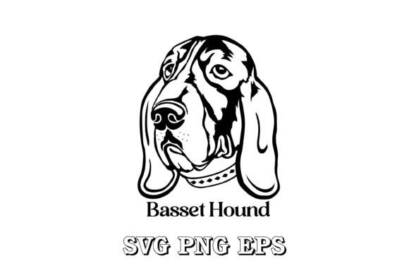 Basset Hound Dog Silhouette Breeds Face