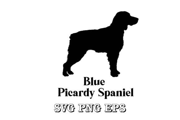 Blue Picardy Spaniel Dog Silhouette