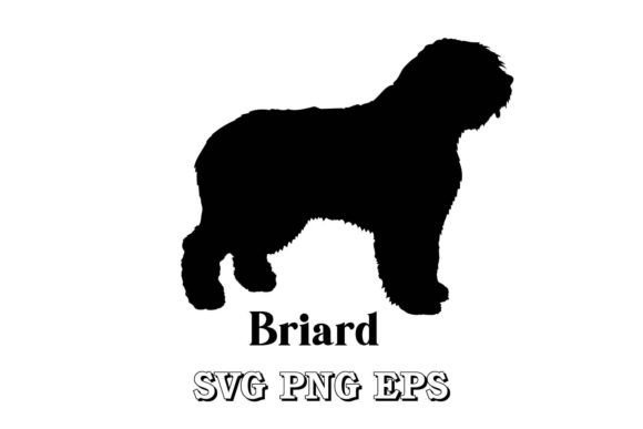 Briard Dog Silhouette