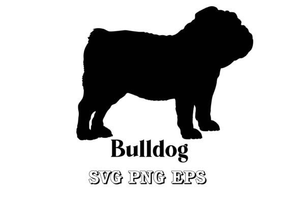 Bulldog Dog Silhouette Logo Dog