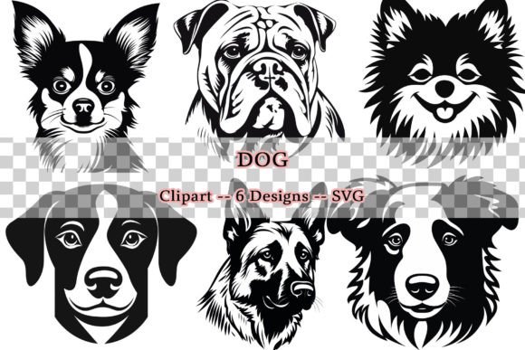 Dog Face Clipart Vector