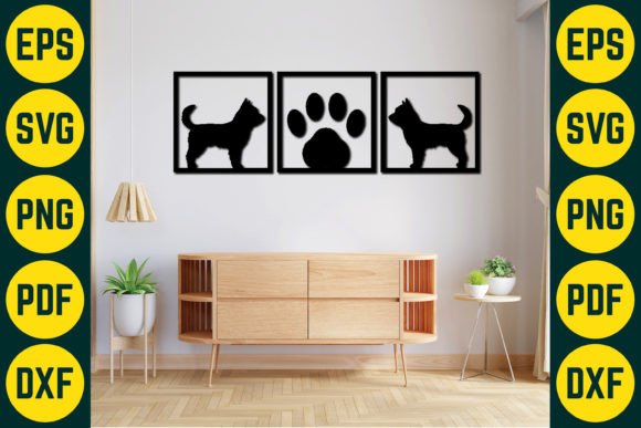 Dog Wall Decor Laser Cut SVG Design 4