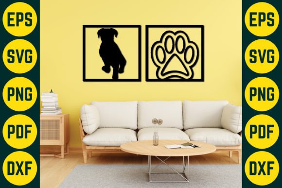 Dog Wall Decor Laser Cut SVG Design 6