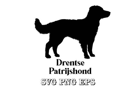 Drentse Patrijshond Dog Silhouette Logo