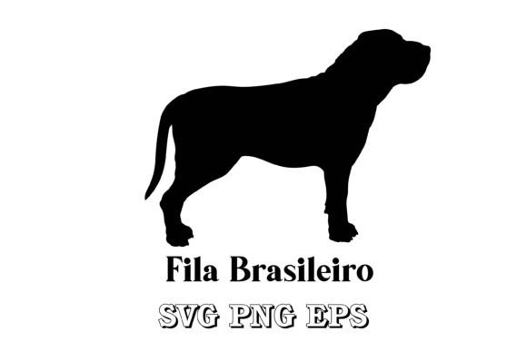 Fila Brasileiro Vector Dog Silhouette