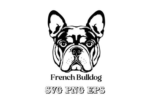French Bulldog Dog Face Vector