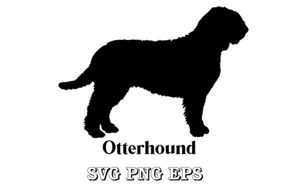 Otterhound Dog Silhouette Vector