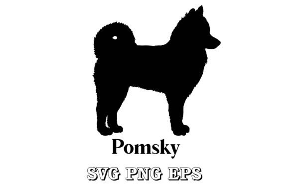 Pomsky Dog Silhouette