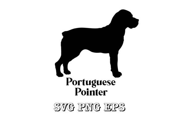 Portuguese Pointer Dog Silhouette Vector