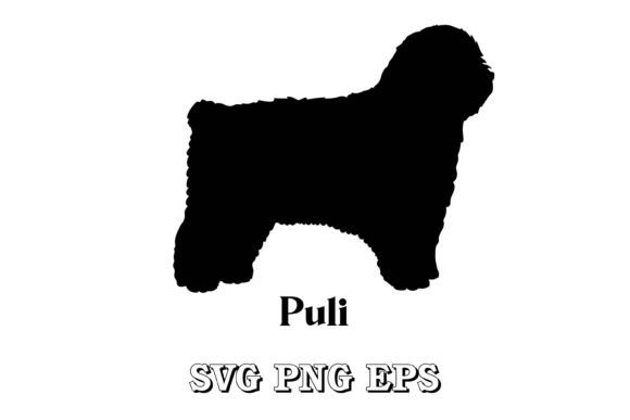 Puli Dog Silhouette Breeds Vector