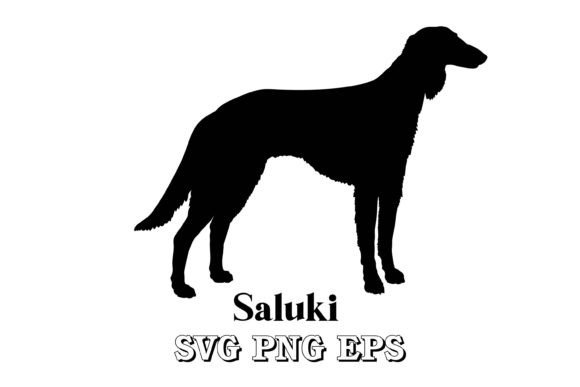 Saluki Dog Silhouette