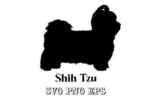 Shih Tzu Dog Silhouette Vector